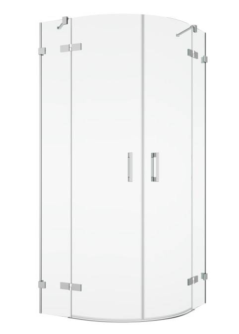 RONAL PUR PU4 sprchový kout 90x200 cm, R500, křídlové dveře, aluchrom/čiré sklo