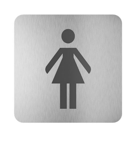 SANELA piktogram WC ženy, nerez ocel