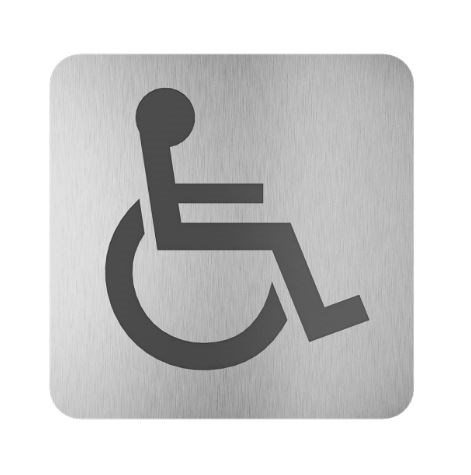 SANELA piktogram WC invalidní, nerez ocel