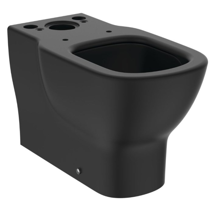 IDEAL STANDARD TESI WC kombi mísa, Aquablade splachování, zadní odpad, matná černá
