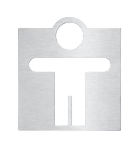AZP BRNO piktogram WC muži, nerez ocel