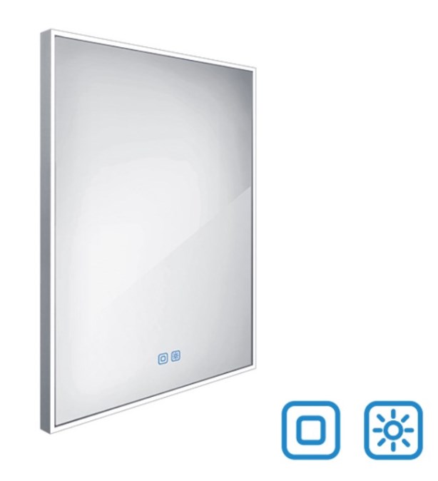 NIMCO ZP 13000 zrcadlo 60x80 cm, reverzibilní, s osvětlením, s regulací stmívání a teploty světla, se dvěma senzory