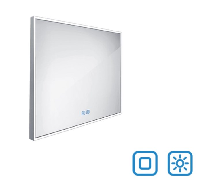 NIMCO ZP 13000 zrcadlo 80x70 cm, reverzibilní, s osvětlením, s regulací stmívání a teploty světla, se dvěma senzory